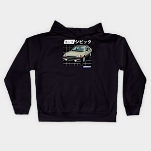 3G CIVIC WONDER SEDAN SB4 BLACK Kids Hoodie